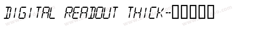 DIGital Readout Thick字体转换